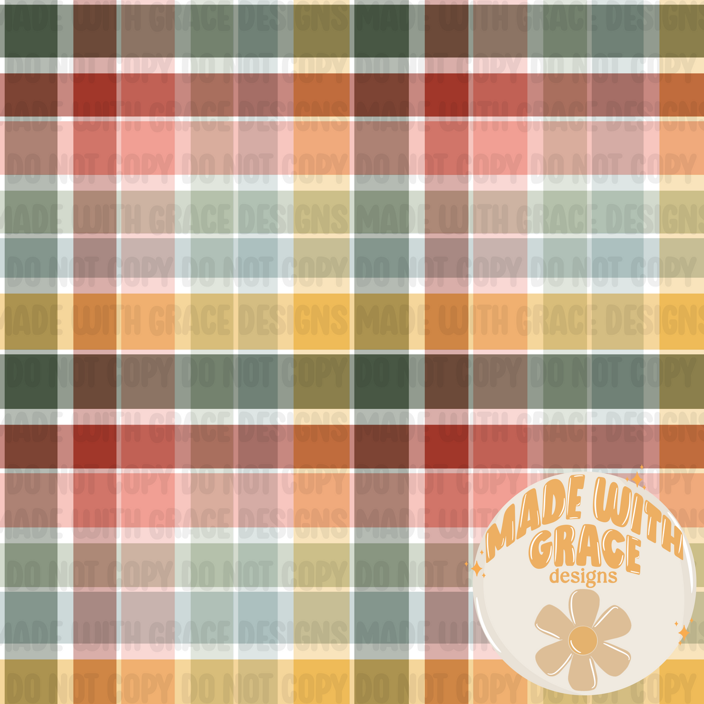 Peace, Love and Be Merry Plaid Seamless File