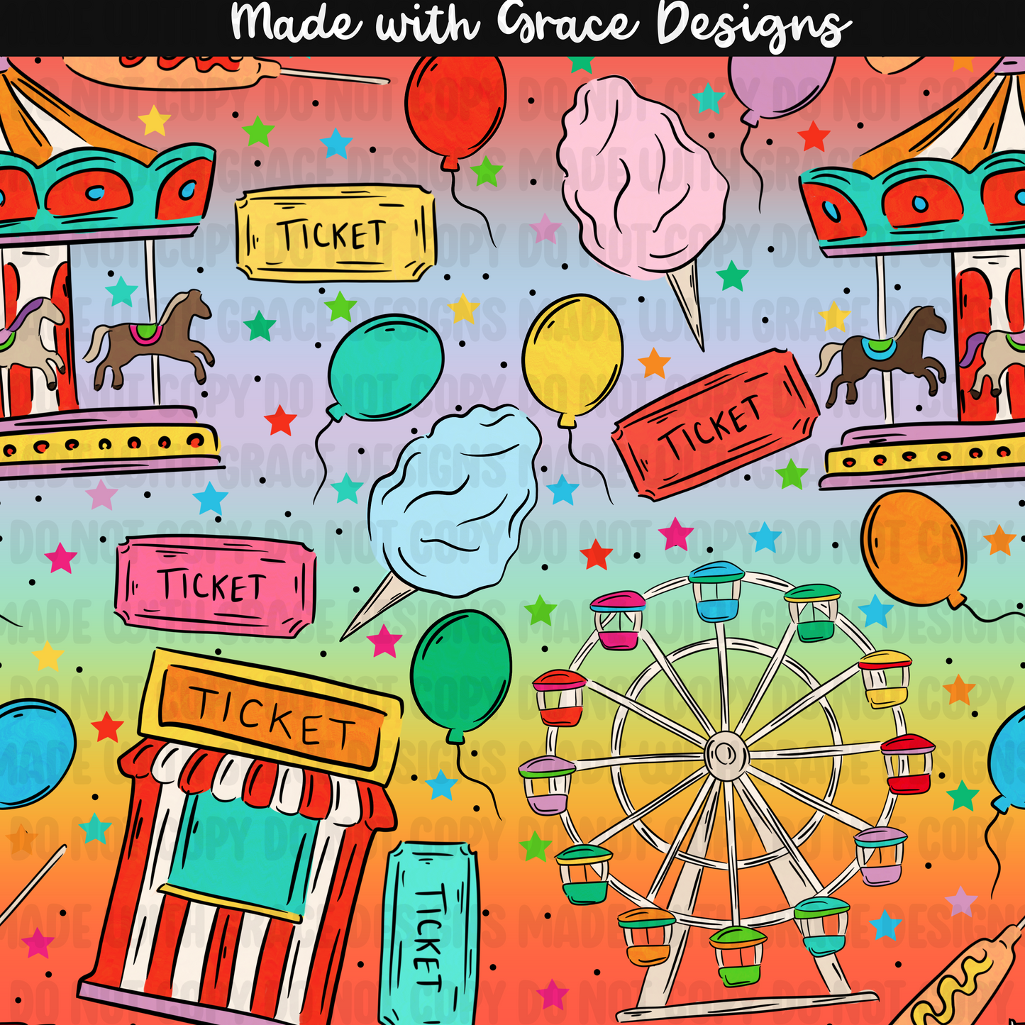 County Fair Seamless + PNG option