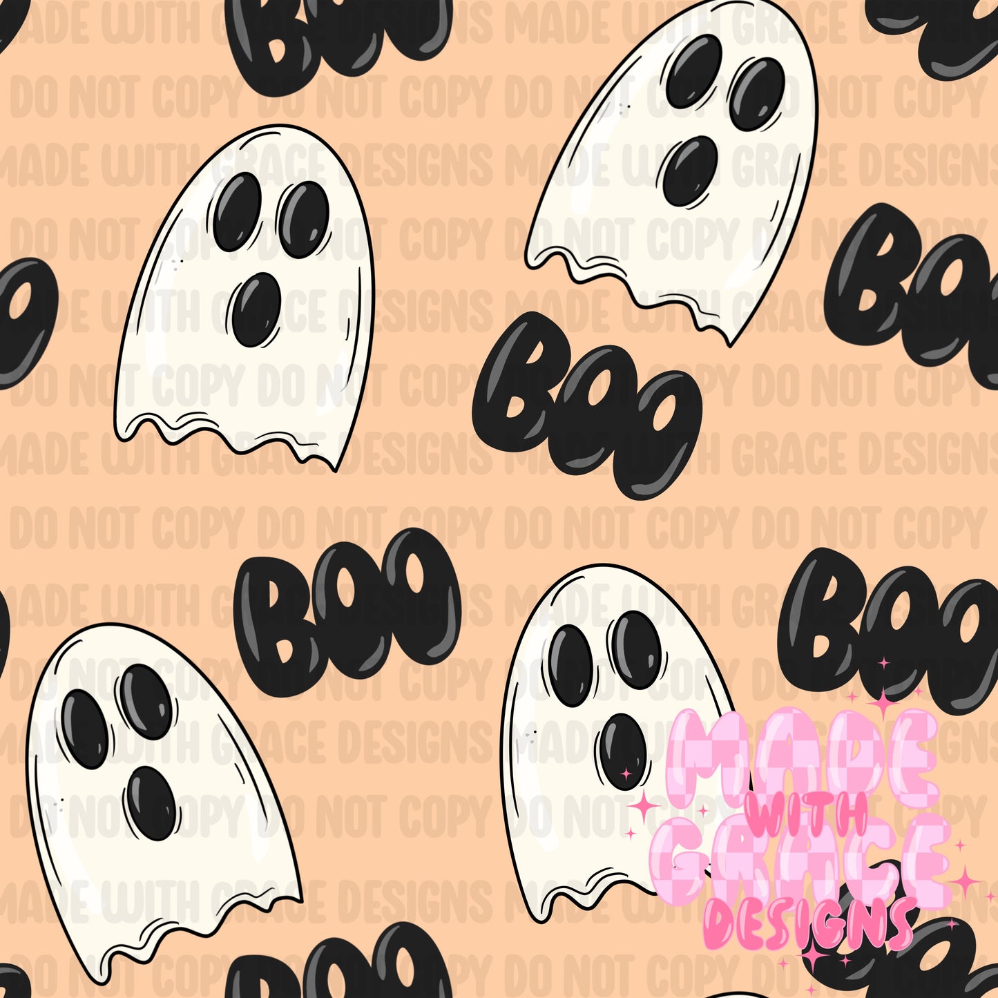 Boo Ghost Seamless