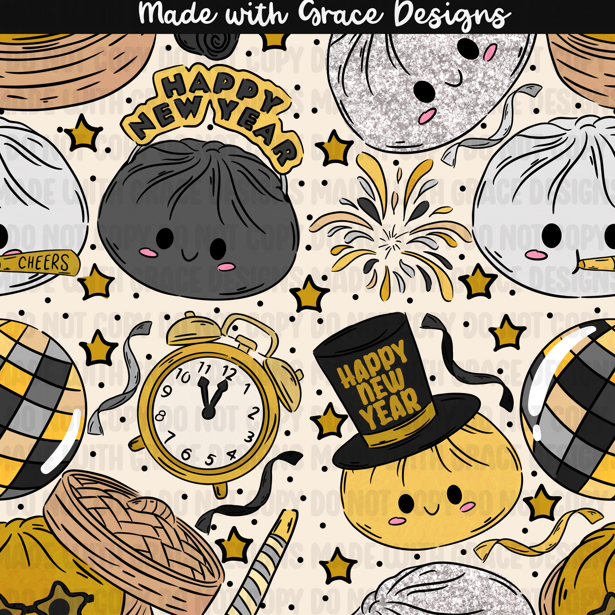 NYE Squish Seamless + PNG options