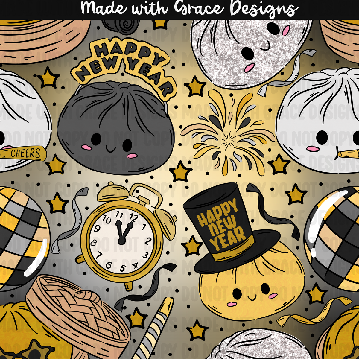 NYE Squish Seamless + PNG options