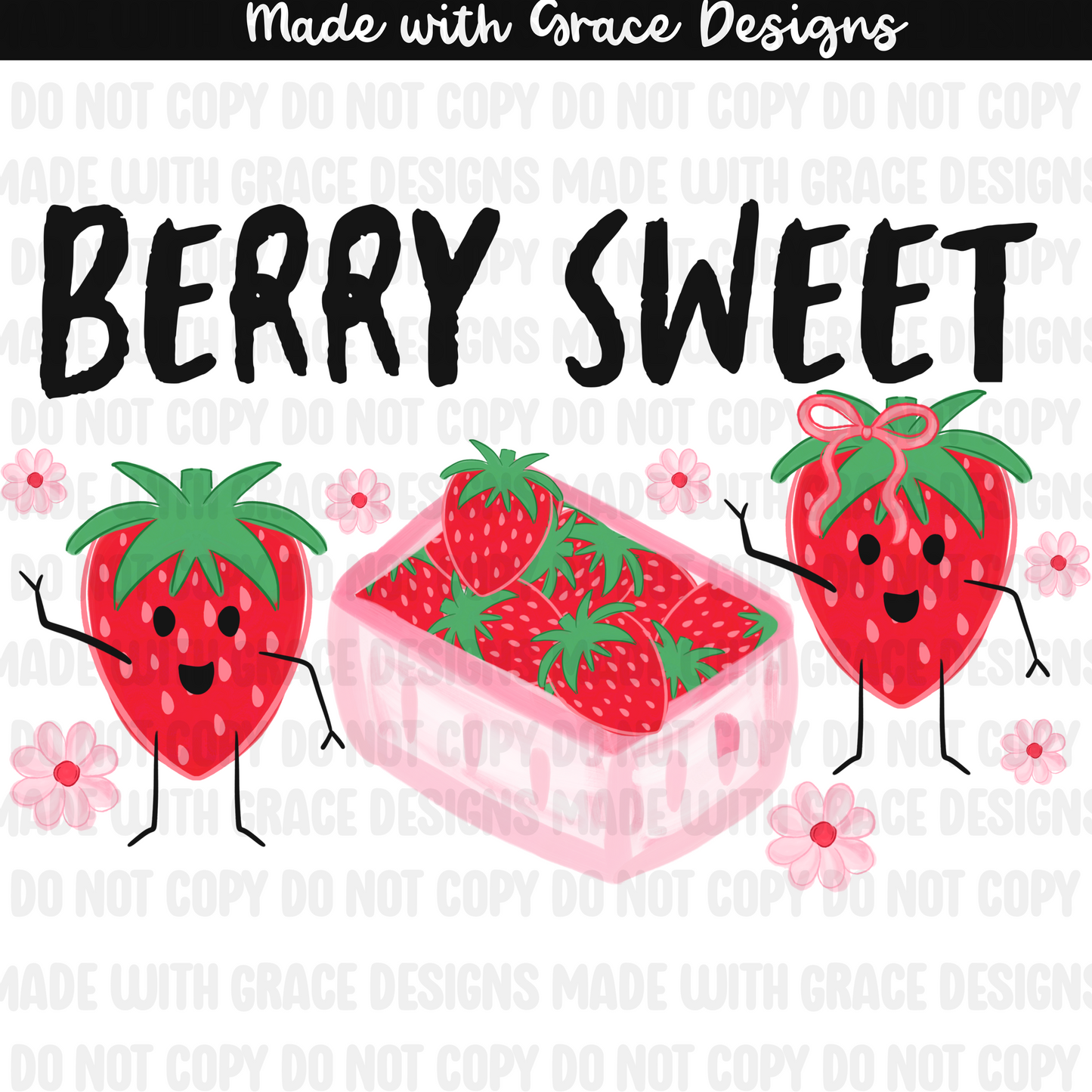 Berry Sweet Seamless and PNG option