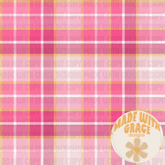 Pink Christmas Plaid Coordinate Seamless File