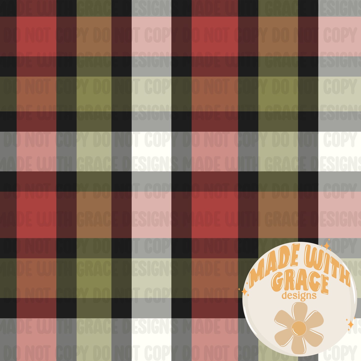 Dark Christmas Plaid Coordinate Seamless File