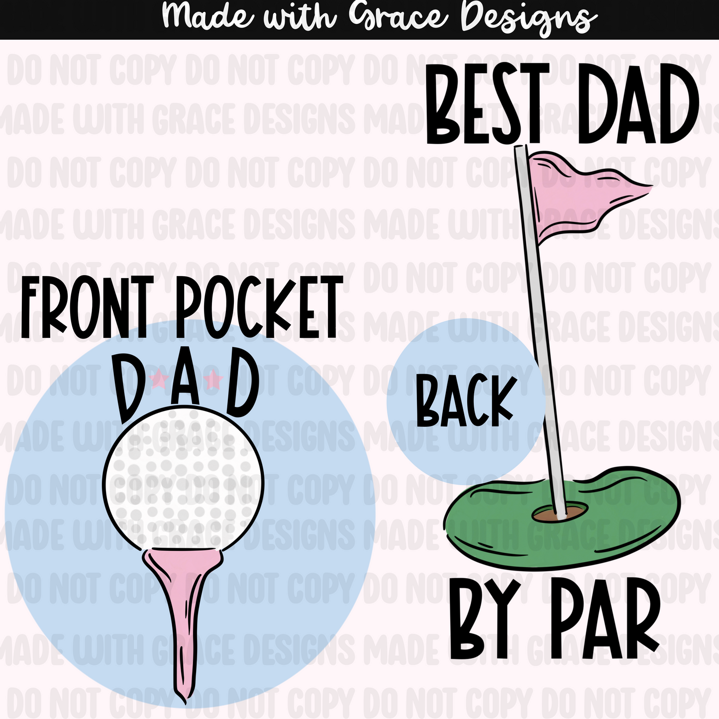 Golfing with Dad Seamless and PNG options