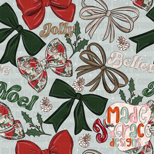 Christmas Bows Seamless File