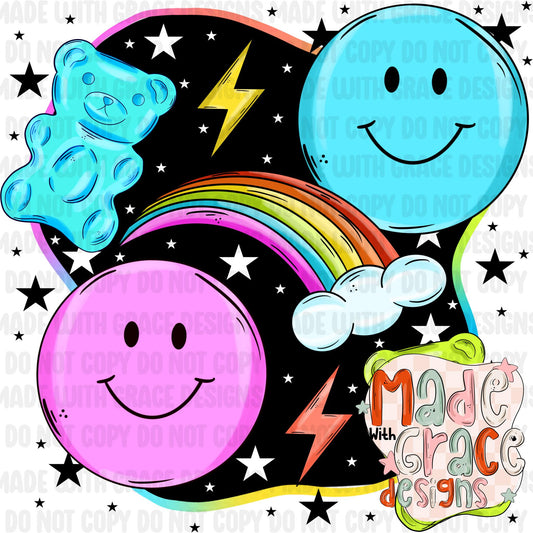 Neon Gummy Bear PNG