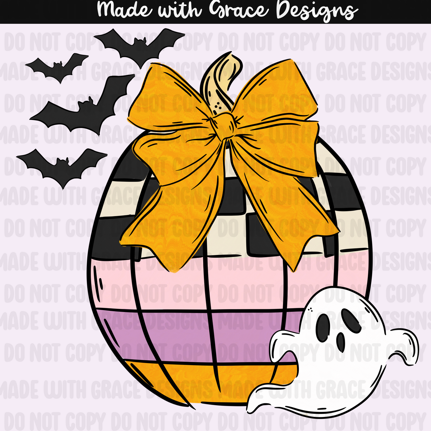 Frankenstein and Checkered Pumpkins Seamless + PNG options