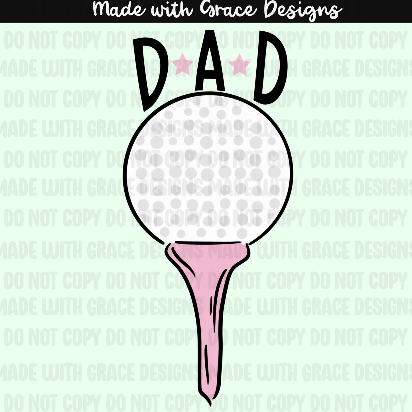 Golfing with Dad Seamless and PNG options