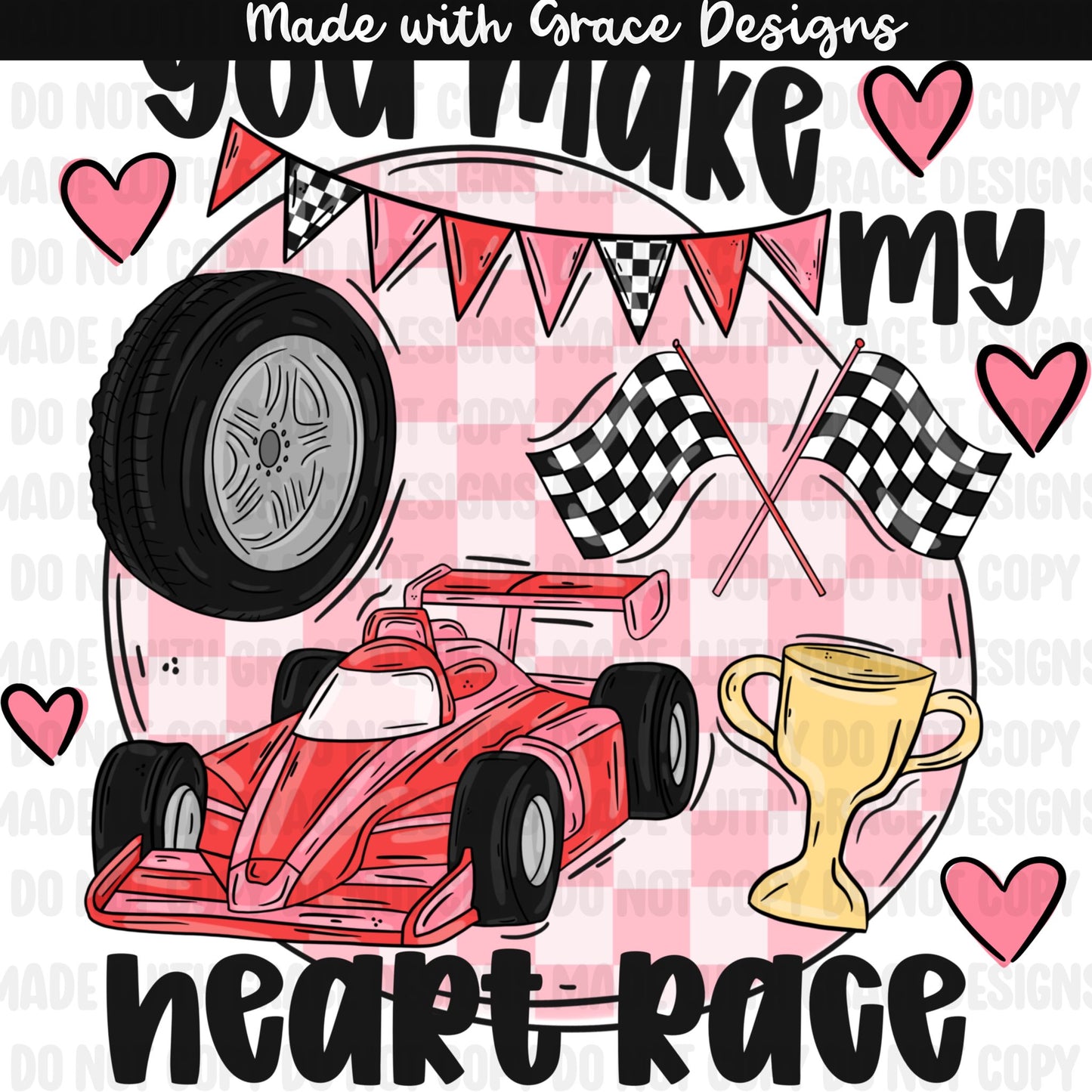 You make my heart race PNG