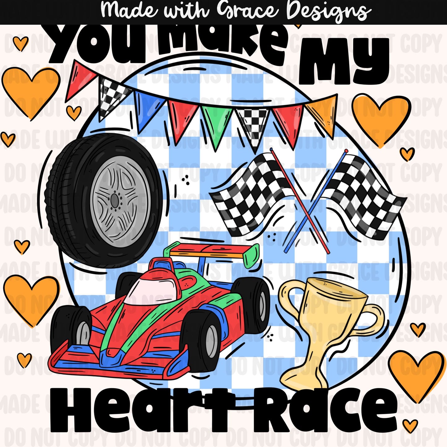 You make my heart race PNG