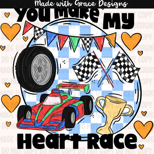 You make my heart race PNG