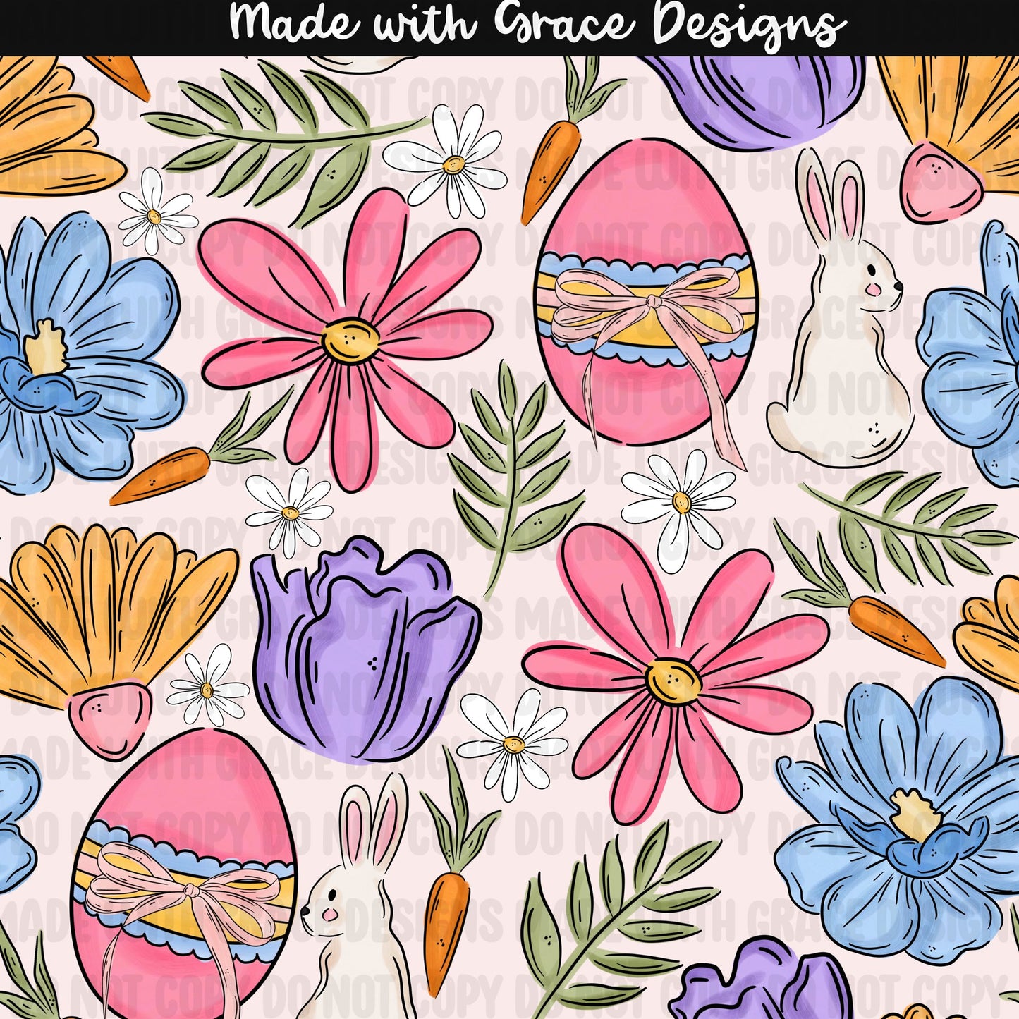 Easter Blooms Seamless File