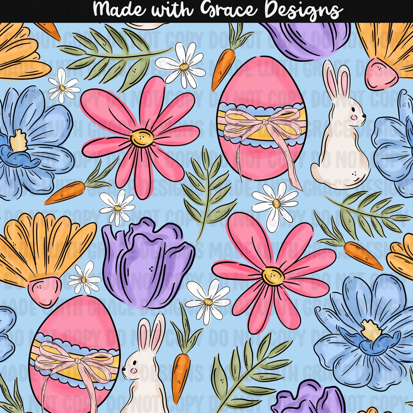 Easter Blooms Seamless File