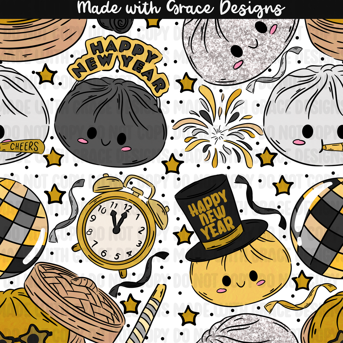 NYE Squish Seamless + PNG options