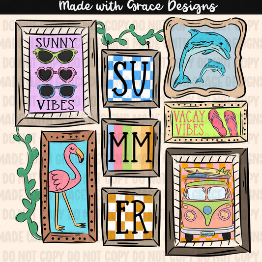 Beach House Frames PNG