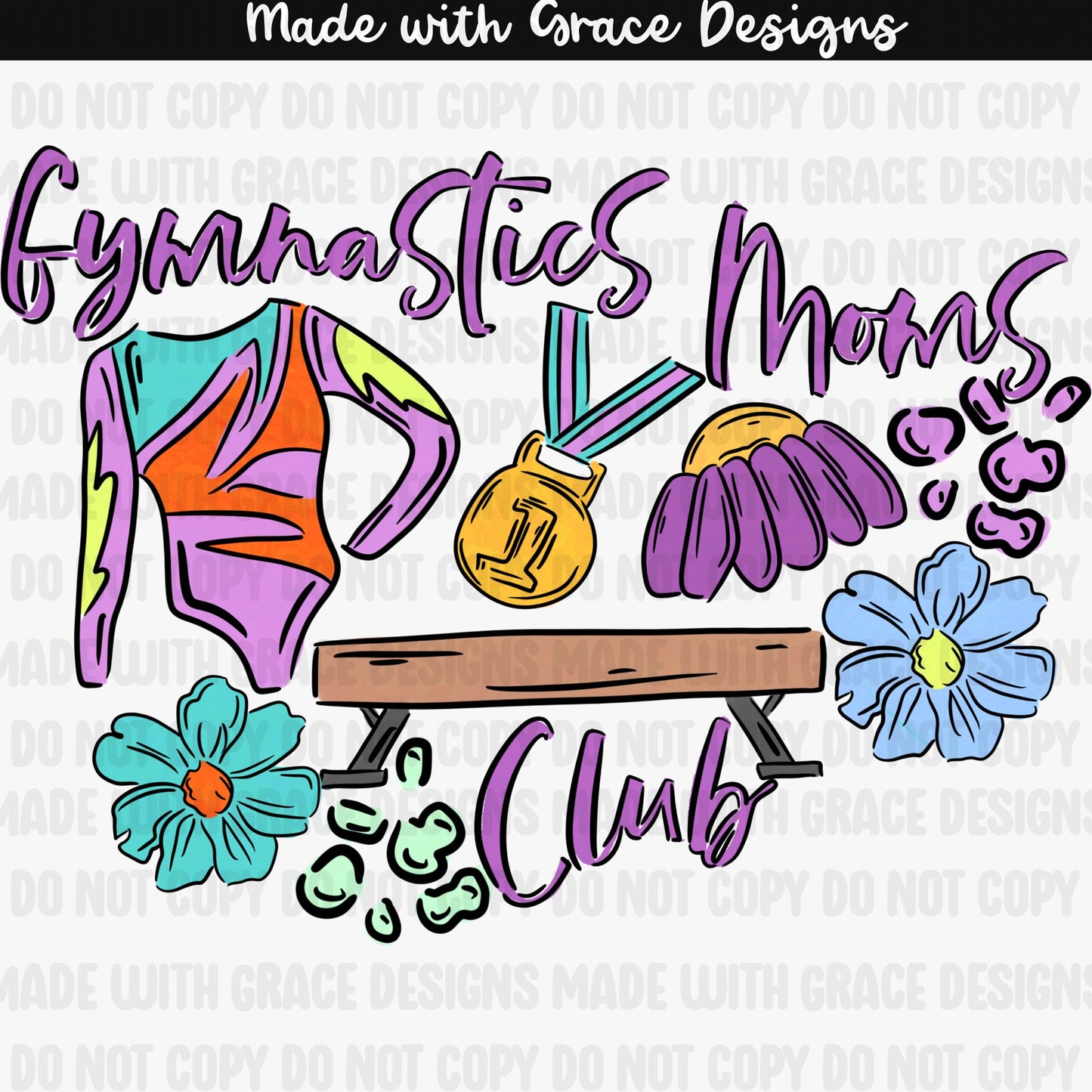 Gymnastics Moms Club PNG