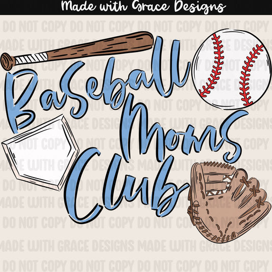 Baseball Moms Club PNG