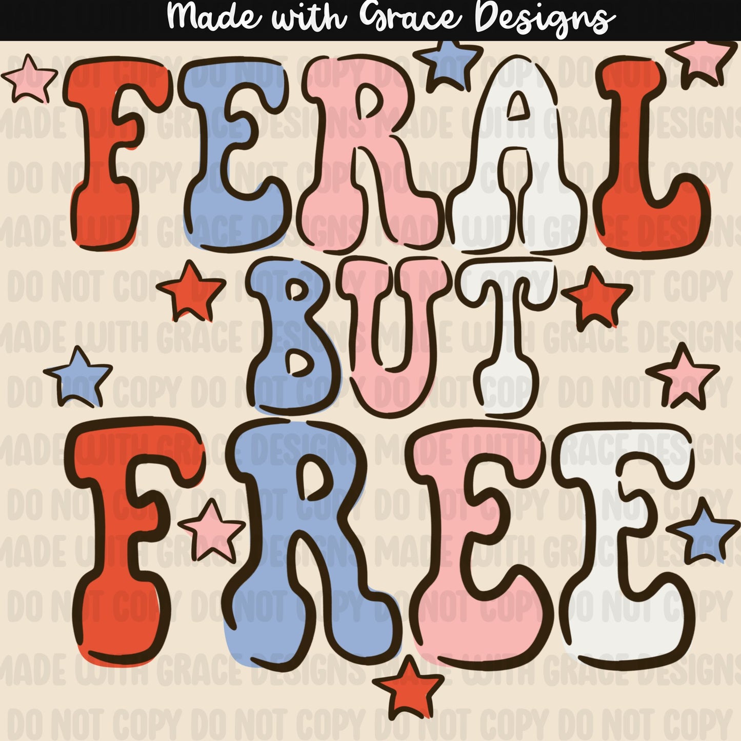 Feral but Free Seamless + PNG options