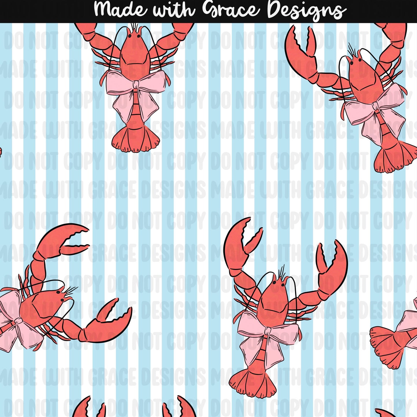 Lobster Seamless + PNG options