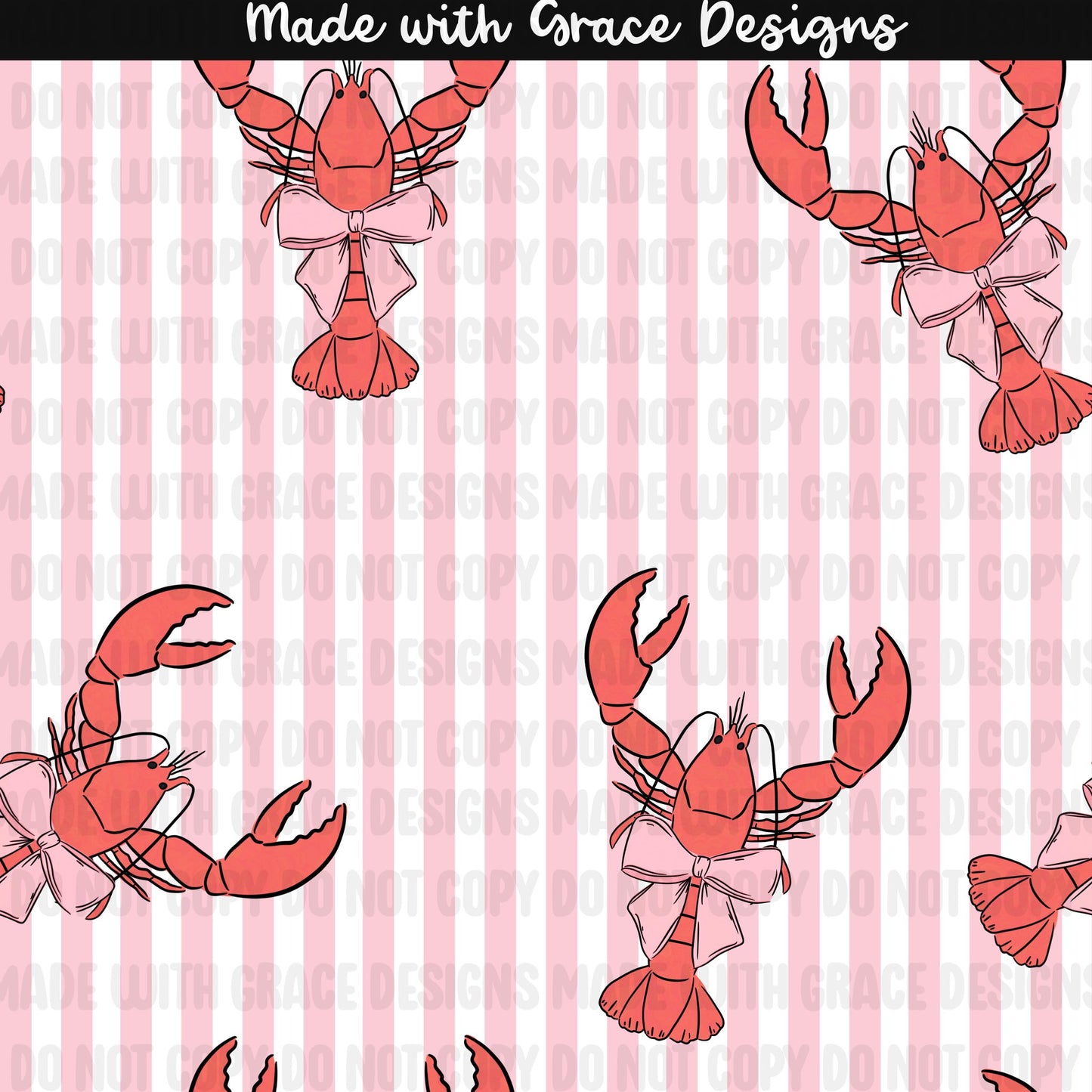 Lobster Seamless + PNG options