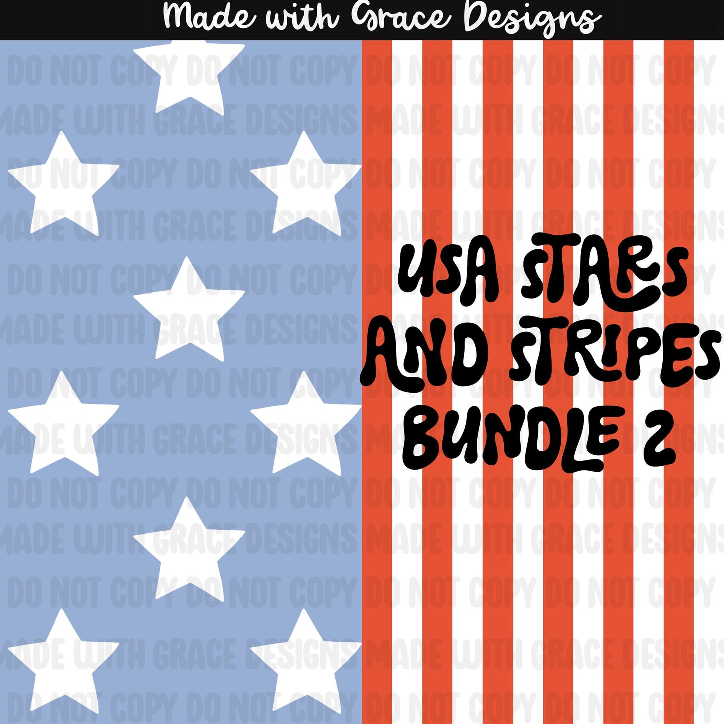 Stars and Stripes Bundled Seamless Coordinate Files