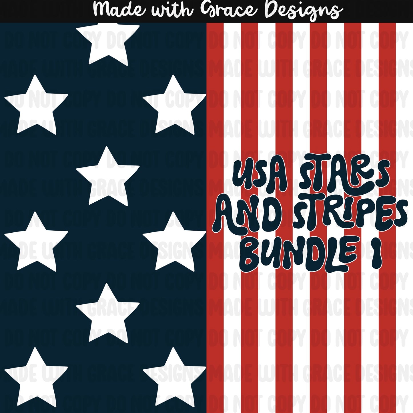 Stars and Stripes Bundled Seamless Coordinate Files