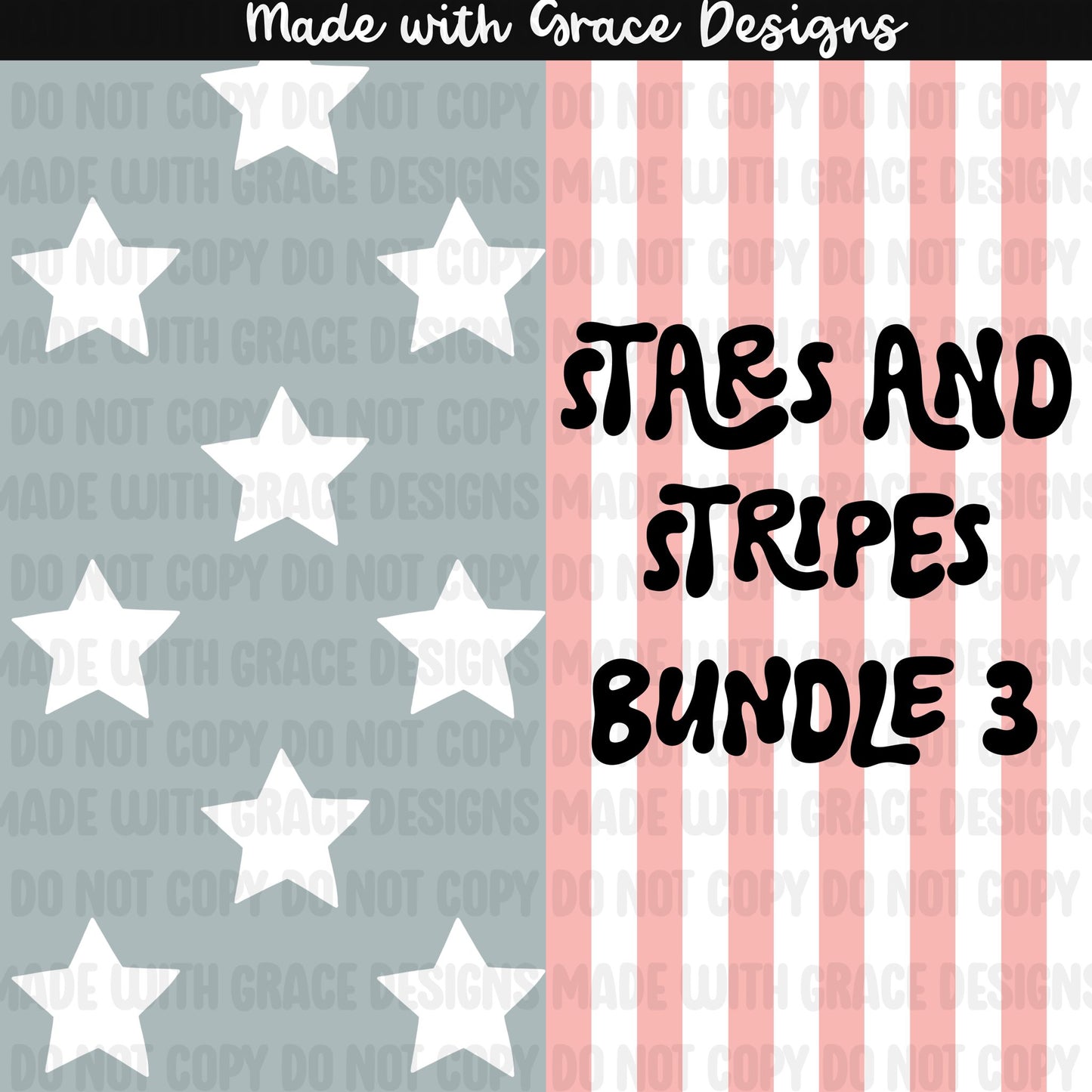 Stars and Stripes Bundled Seamless Coordinate Files
