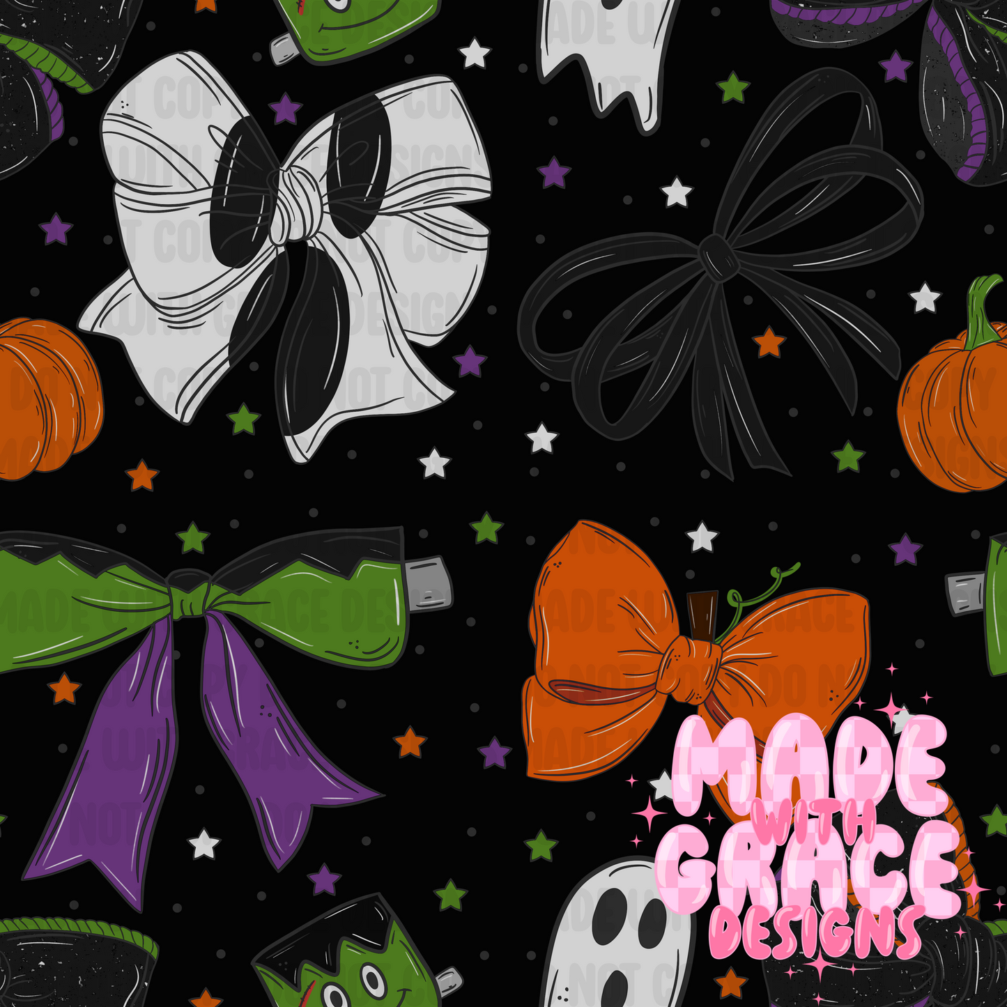 Halloween Bows Seamless