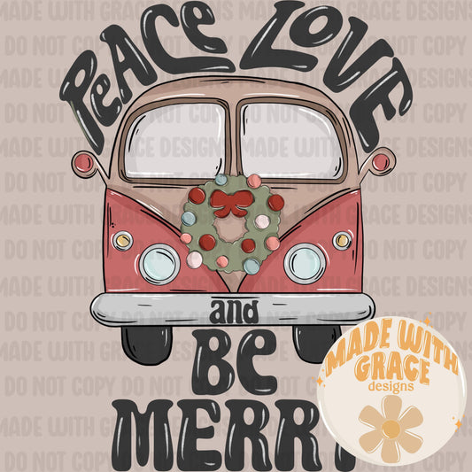 Peace, Love and Be Merry PNG File