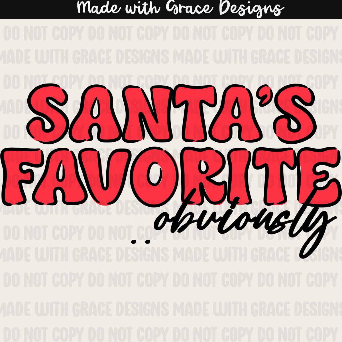 Santa's Favorite PNG