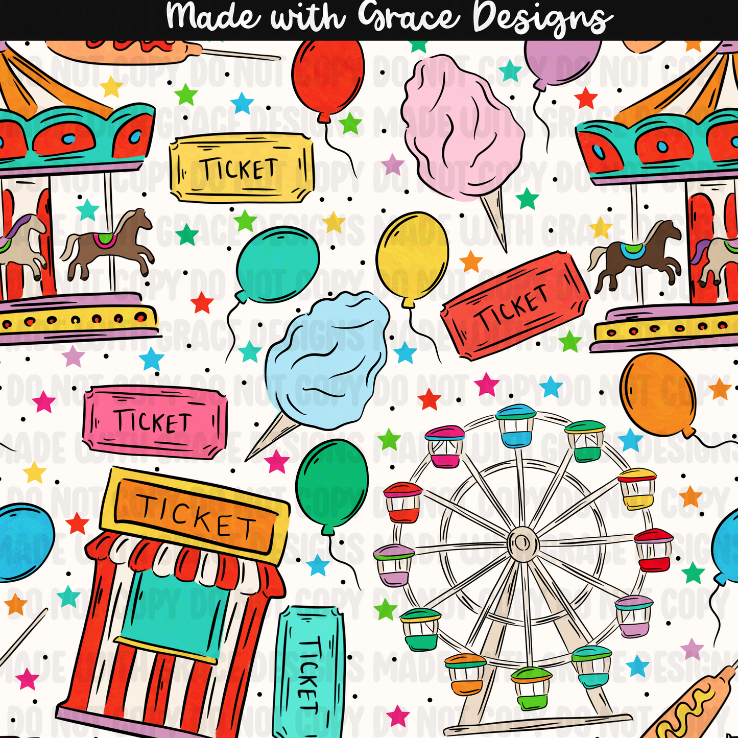 County Fair Seamless + PNG option