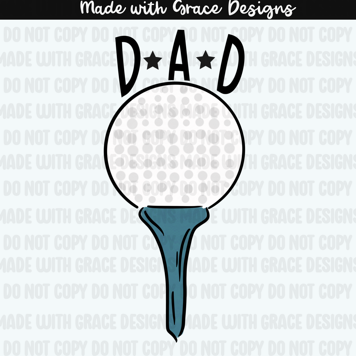 Golfing with Dad Seamless and PNG options