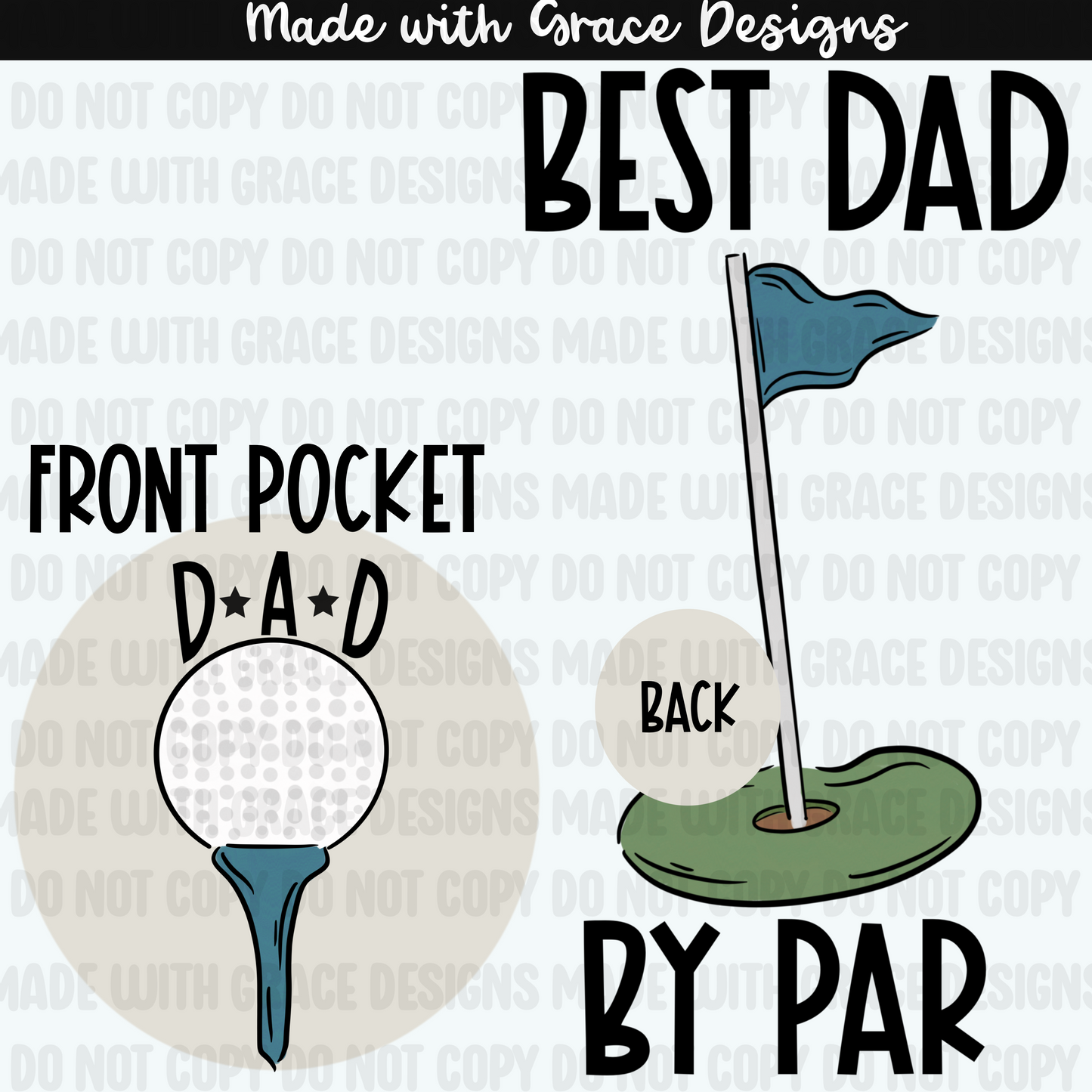 Golfing with Dad Seamless and PNG options