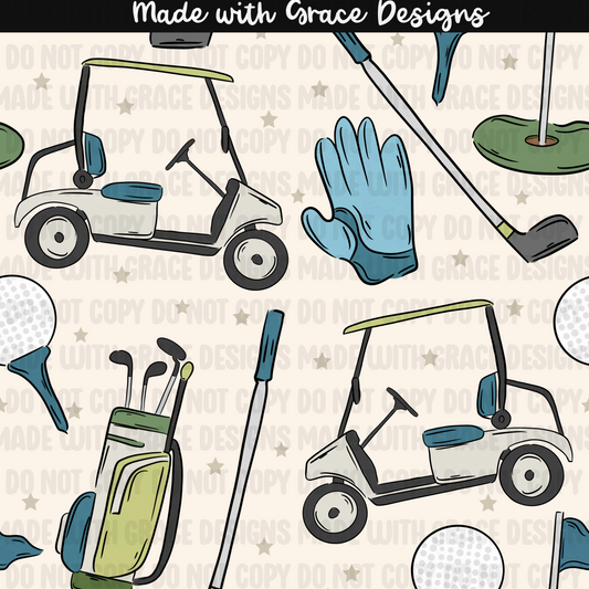 Golfing with Dad Seamless and PNG options