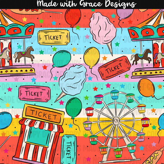County Fair Seamless + PNG option