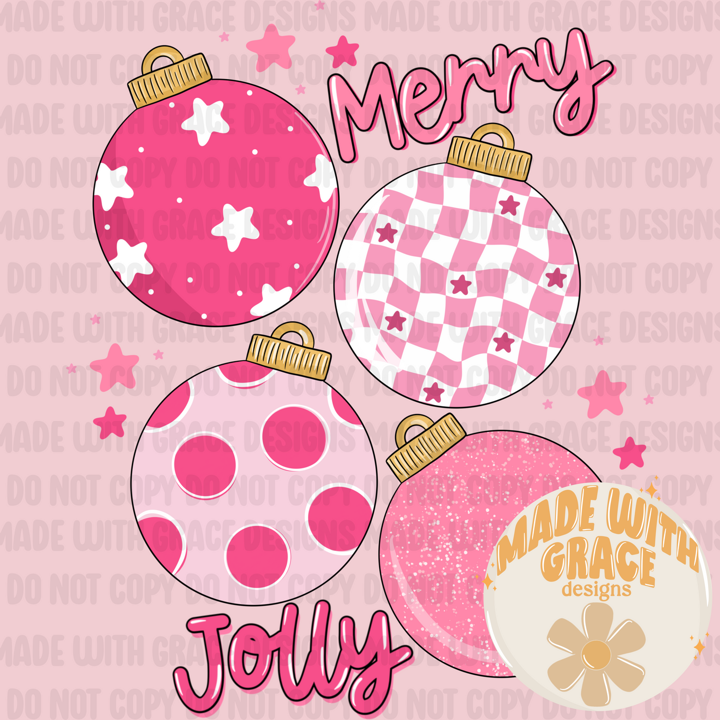 Pink Christmas PNG