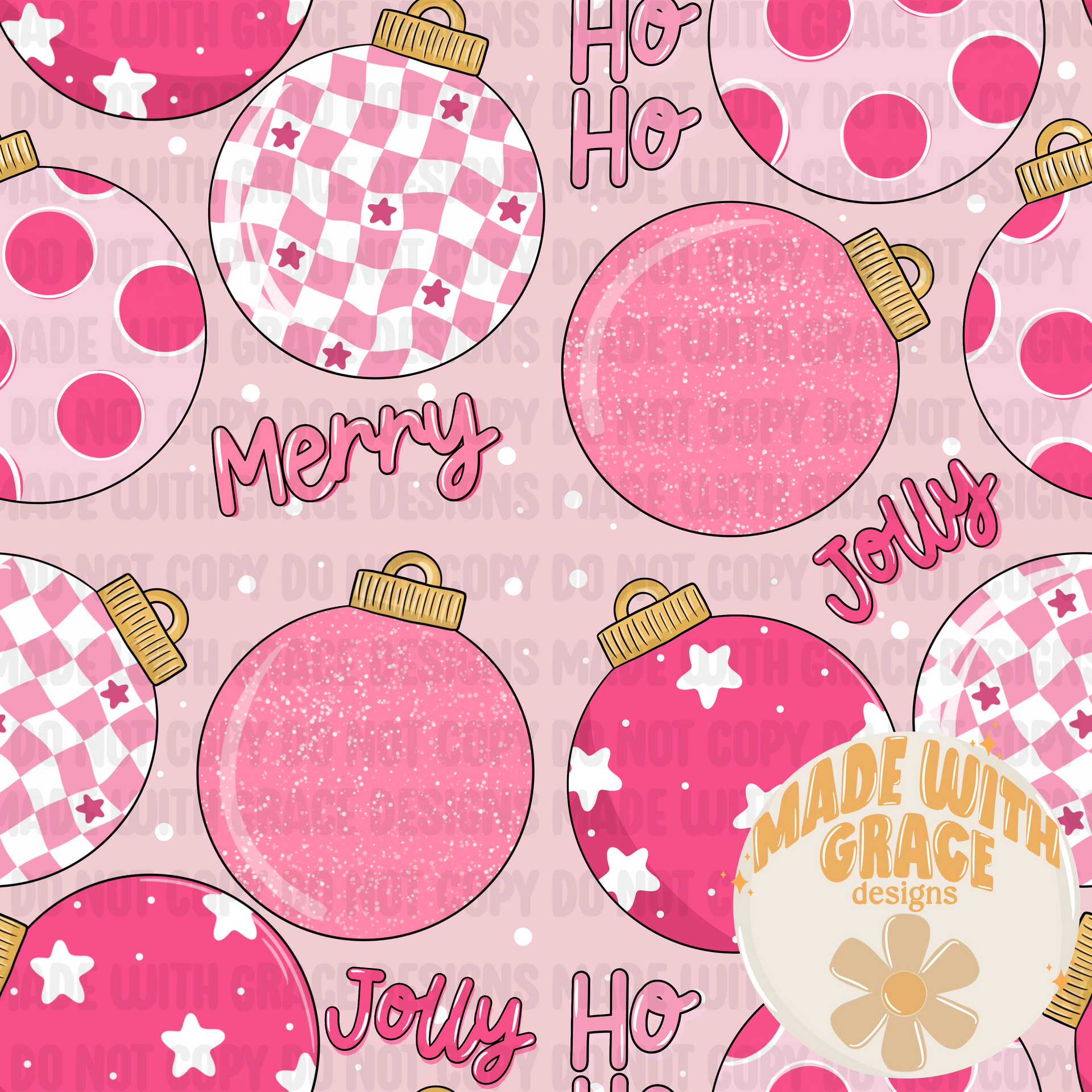 Pink Christmas フォトフレーム☃　完成品 Perfectly-Pink-Christmas-