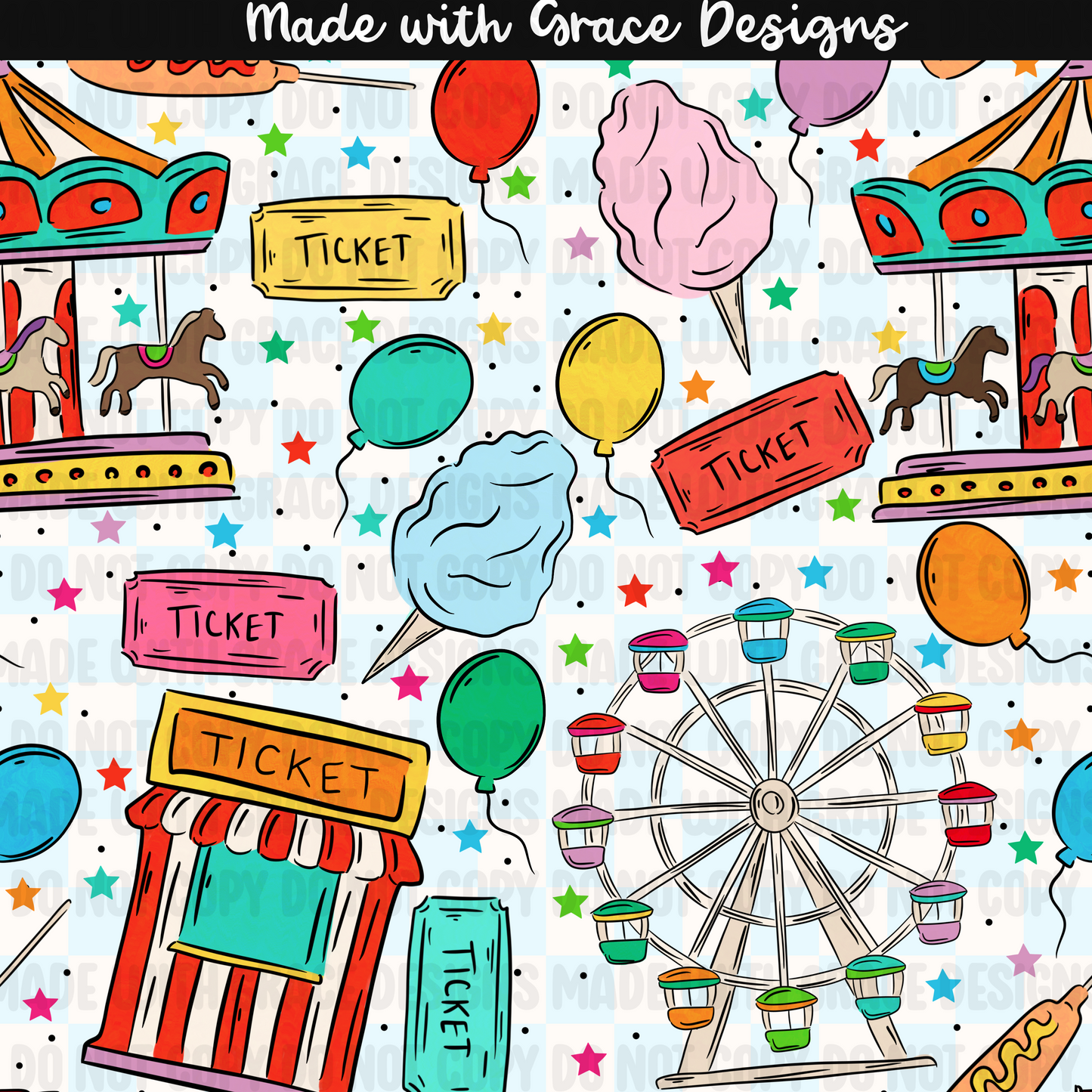 County Fair Seamless + PNG option