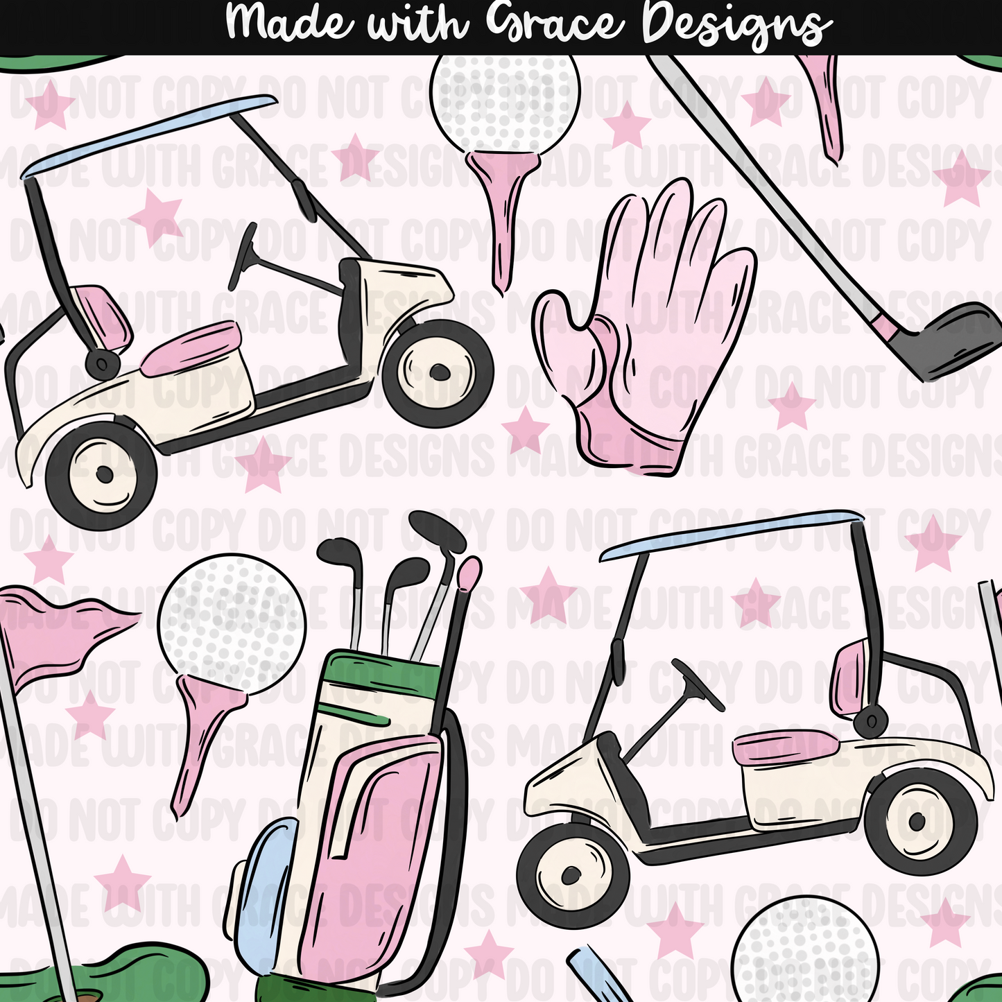 Golfing with Dad Seamless and PNG options