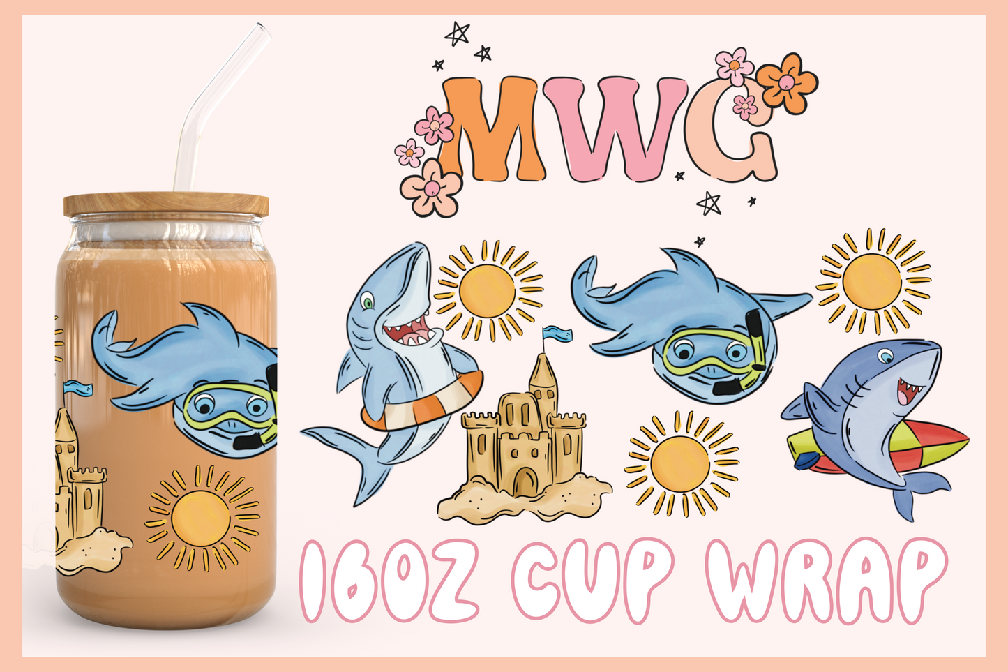 USA and Sharks Cupwraps