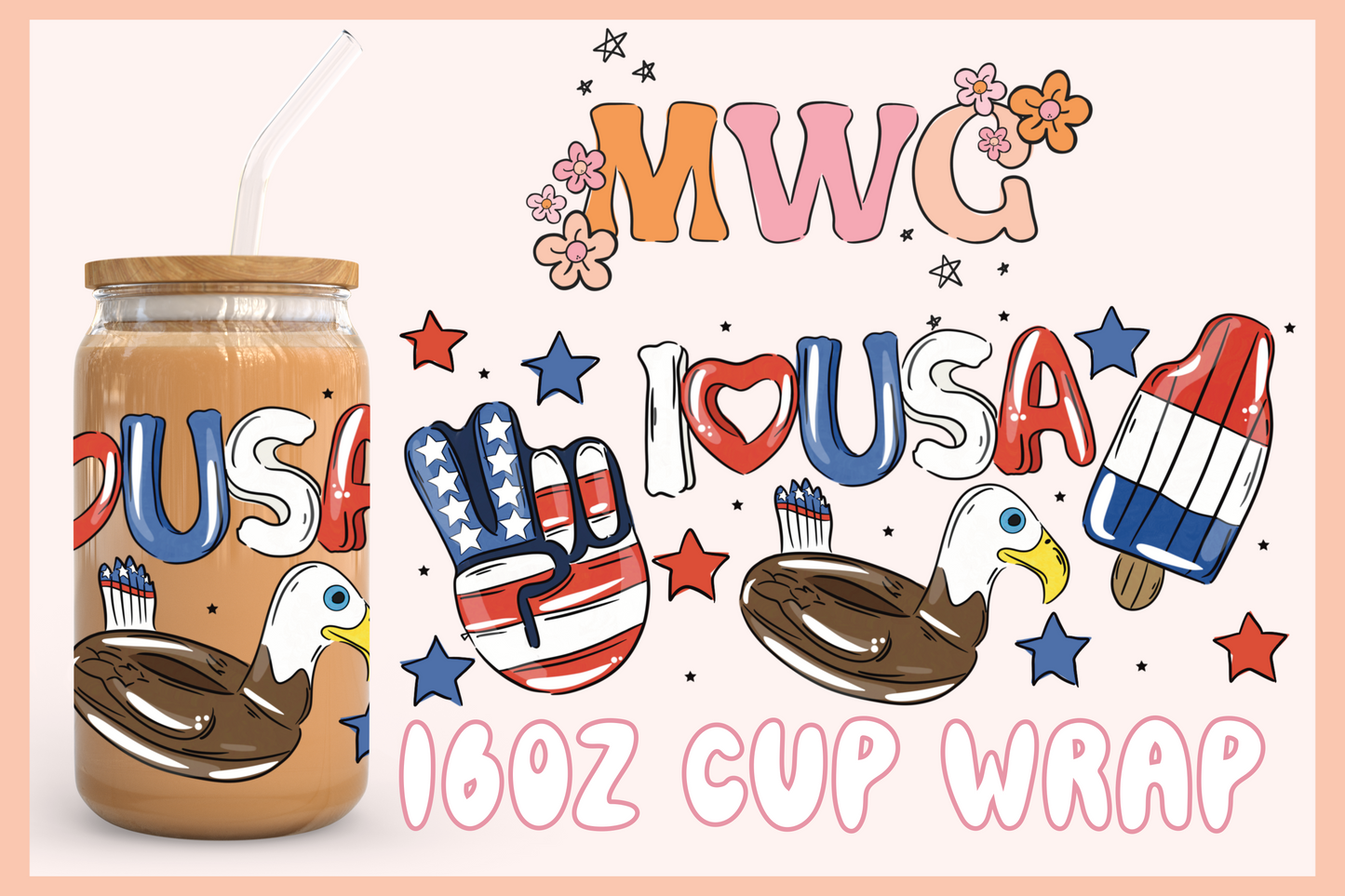 USA and Sharks Cupwraps