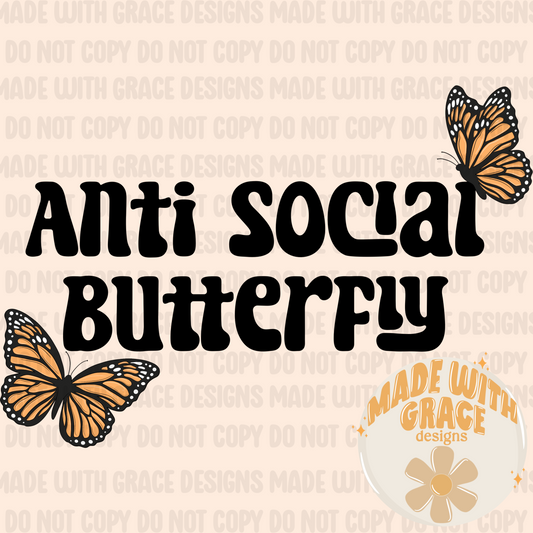 Antisocial Butterfly PNG