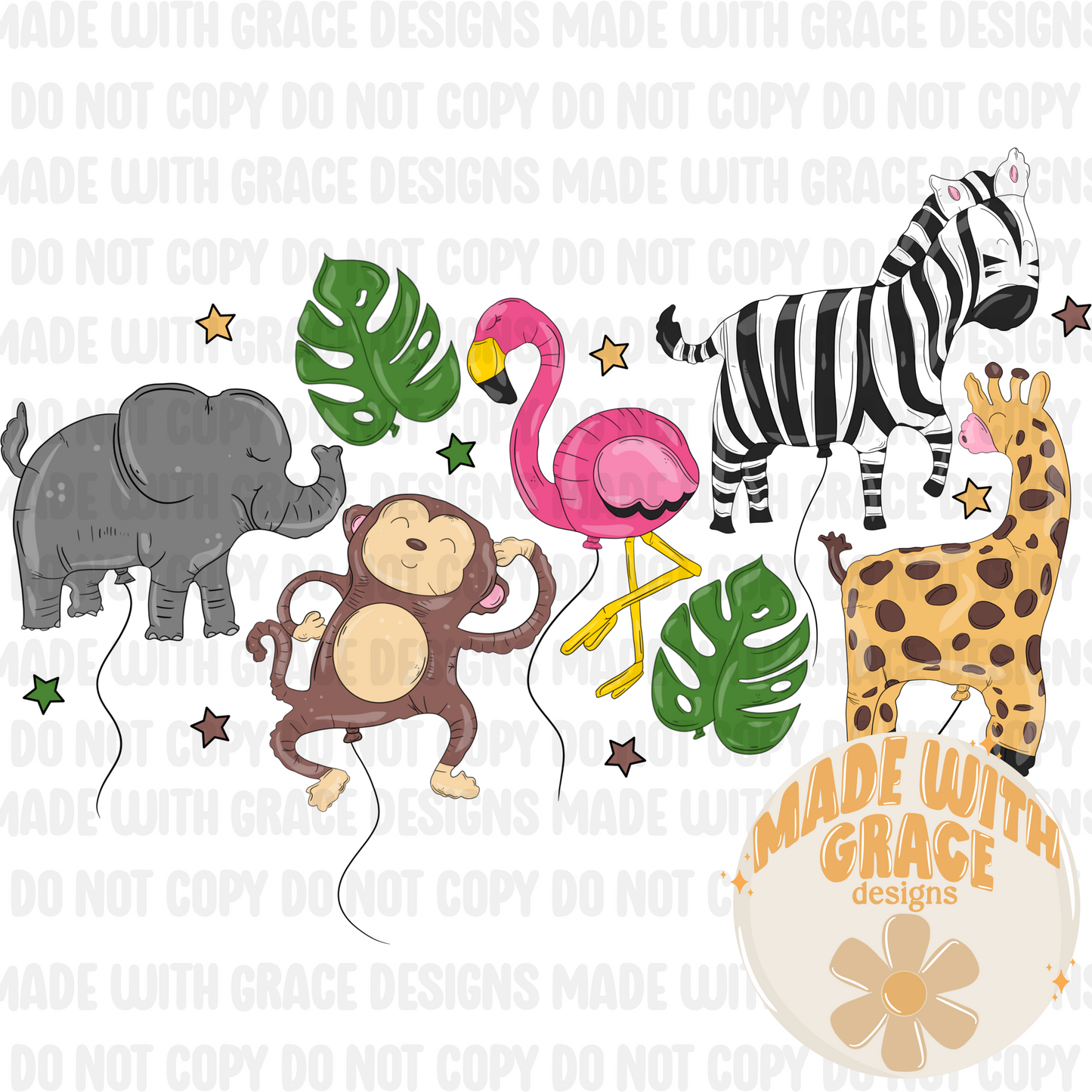 Zoo Balloons PNG