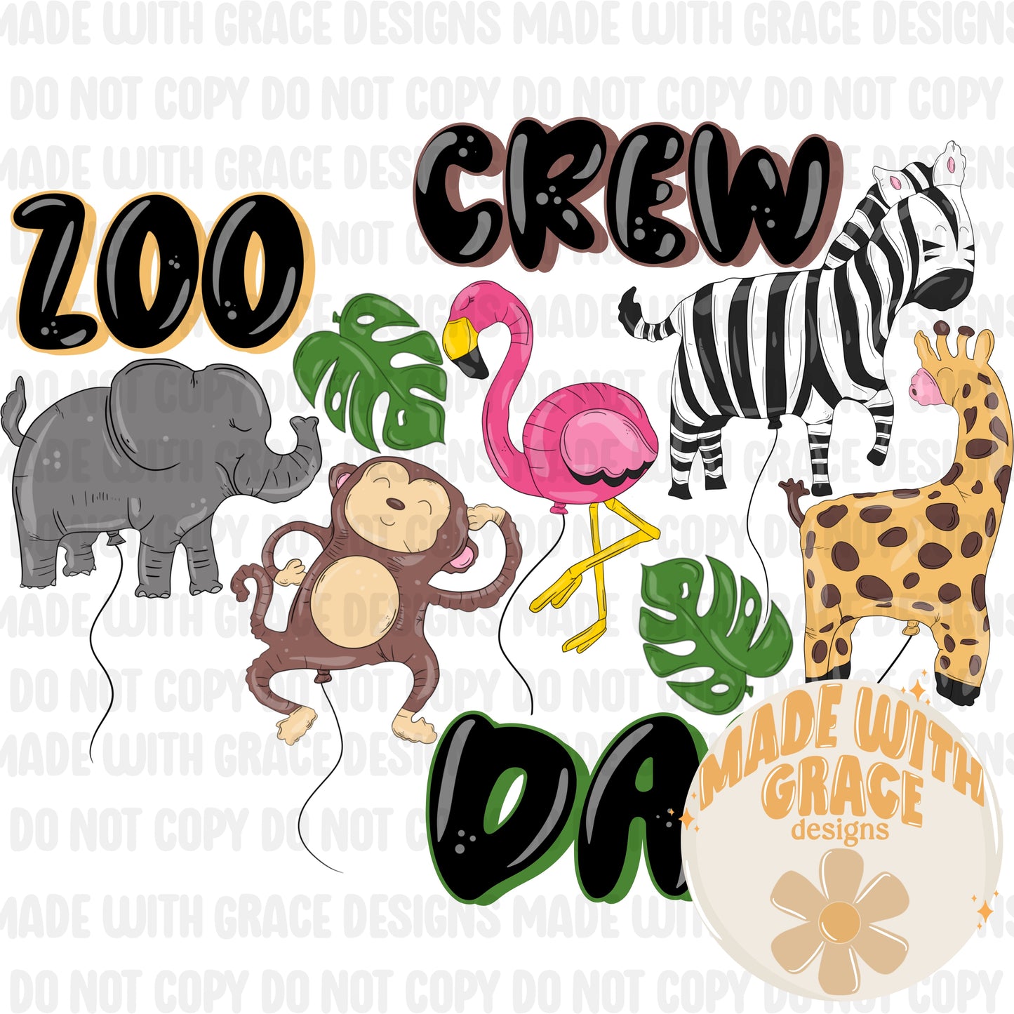 Zoo Balloons PNG