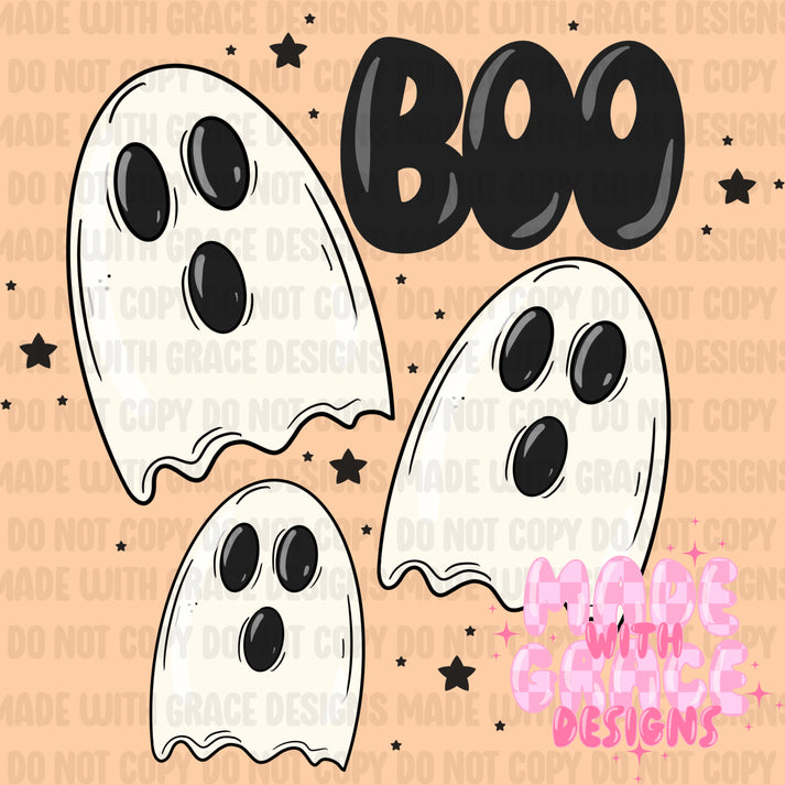 Boo Ghost PNG – Made with Grace Designs