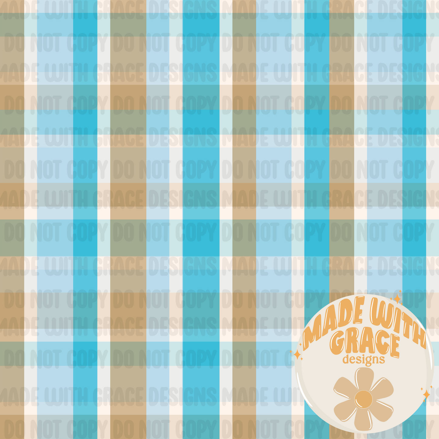 Plaid (Blue and Brown)