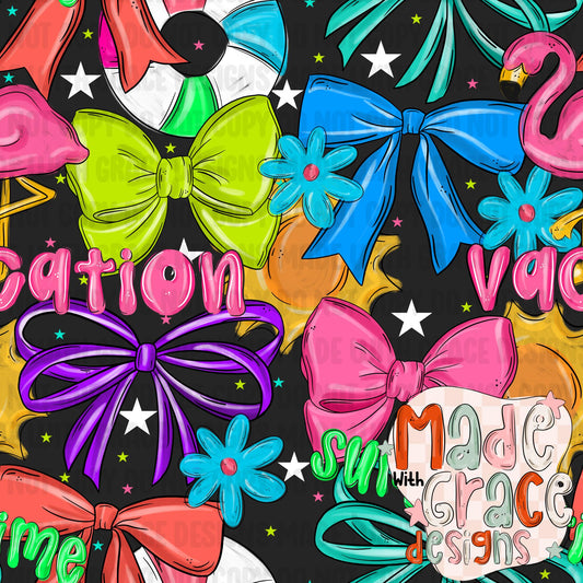 Neon Bows Seamless File