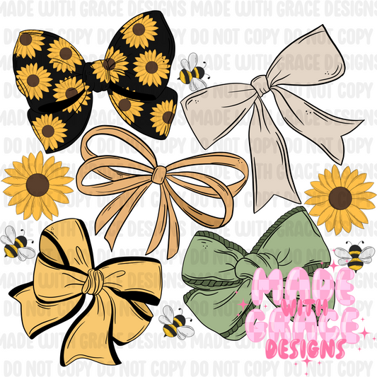 Sunflower Bows PNG