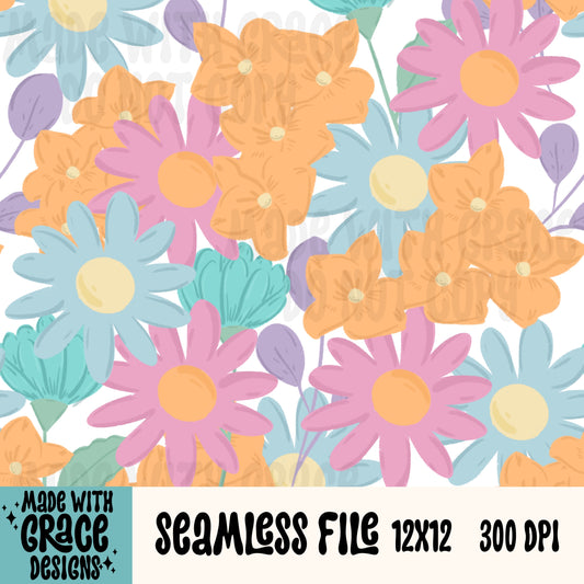 Summer Daisies Seamless File